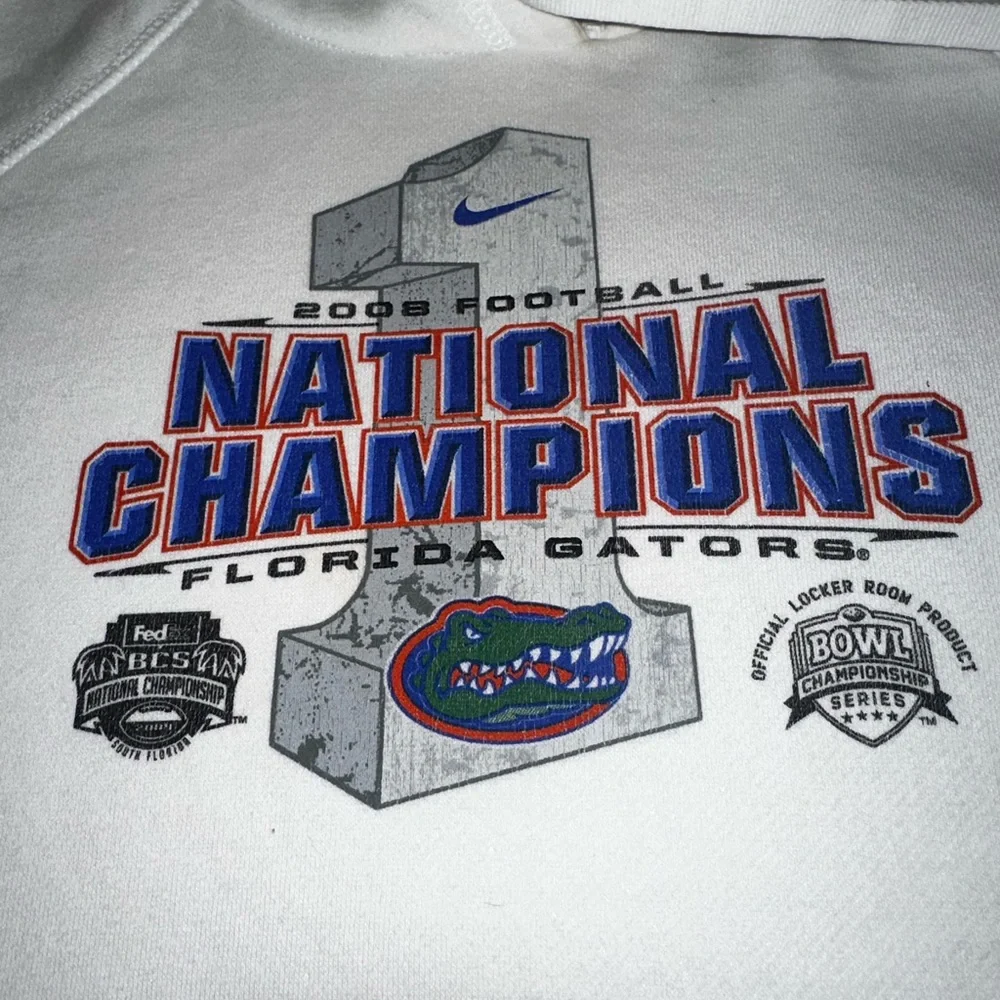 Nike Kids Florida Gators 2008 National Champions Hoodie‎ White Size S 4-6